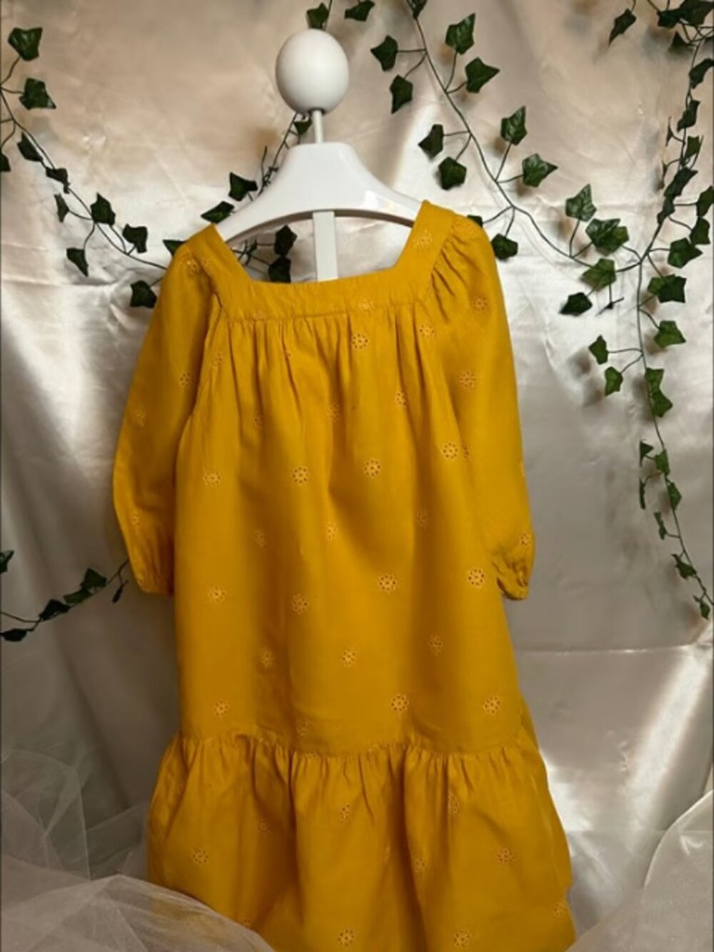 NWOT - Cat & Jack Mustard Dress - Girls Sz 10/12